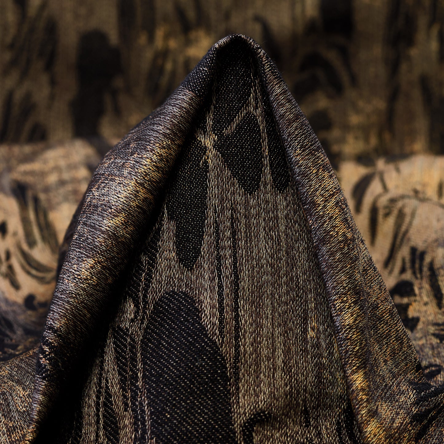 Cornstalk Wool Polyester Jacquard Fabric textile swatch - 50% Wool, 29% Recycled Polyester, 18% Nylon, 3% Other Fibres / 340 g/m / 143 cm