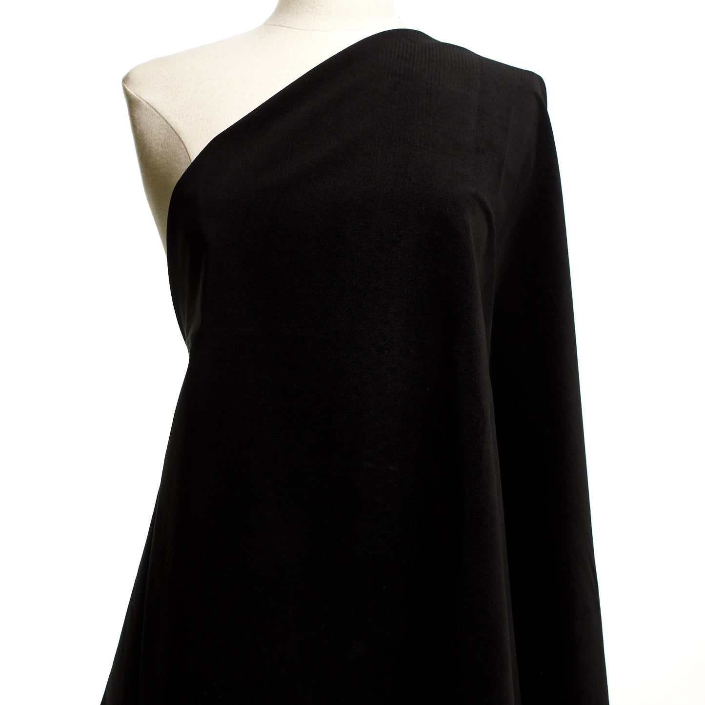Cotton Velvet - Jet Black textile image 3