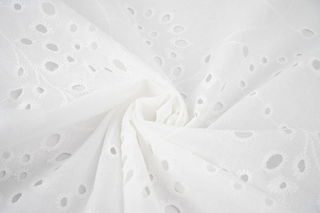 Embroidery Cotton Ena Creme textile image 4
