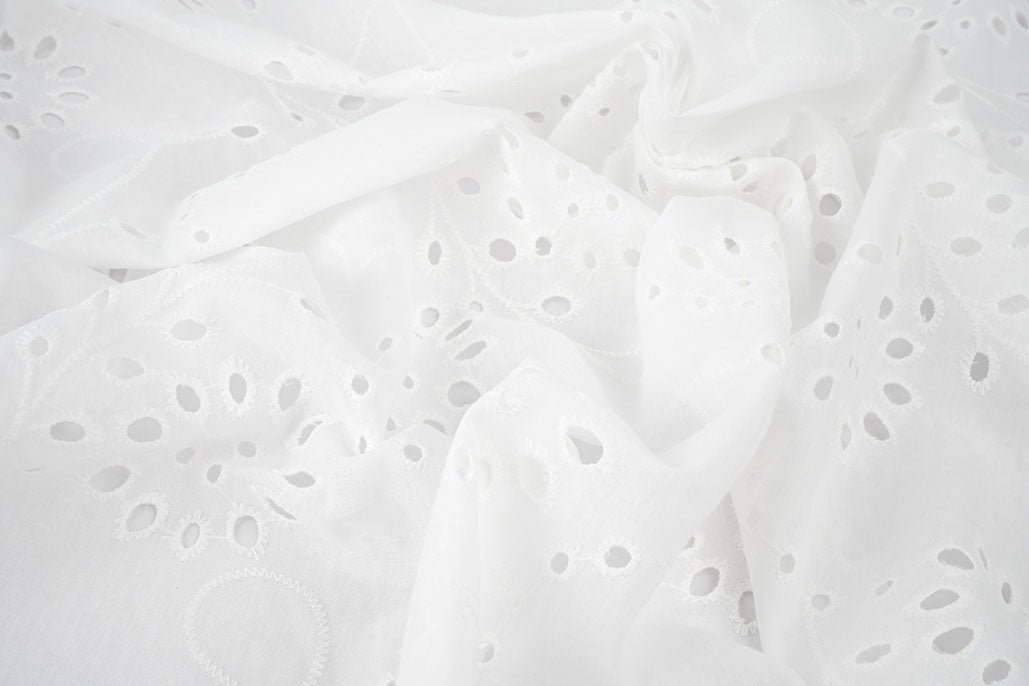 Embroidery Cotton Ena Creme textile image 2