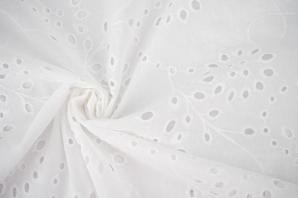 Embroidery Cotton Ena Creme - 100% Cotton, ± 130-135 cm, ± 110-130 gram/m²