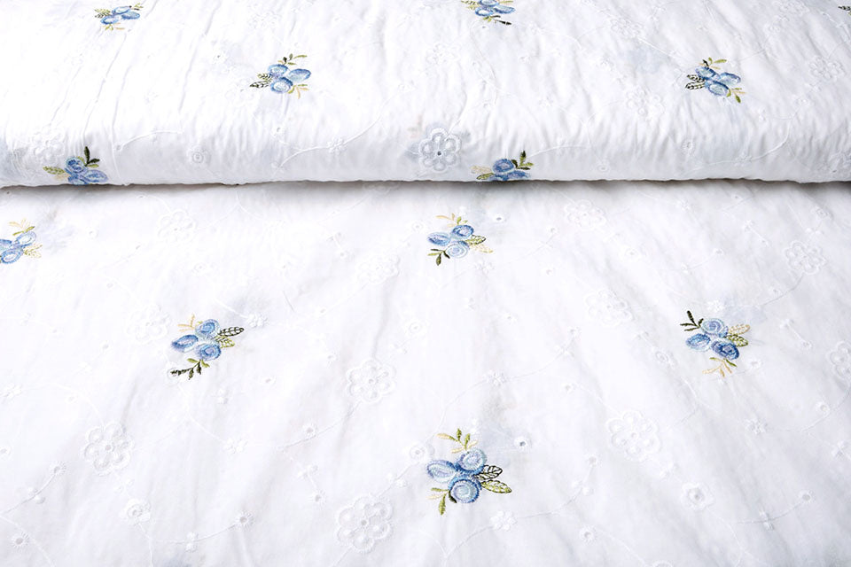 Embroidery Cotton Fien White textile image 4