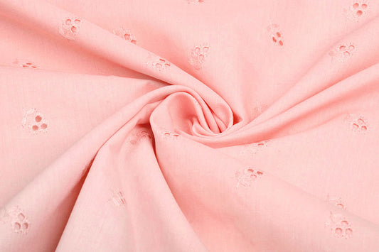 Embroidery Cotton Lily Pink - 60% Cotton 40% Polyester, ± 150 cm, ± 85 gram/m²