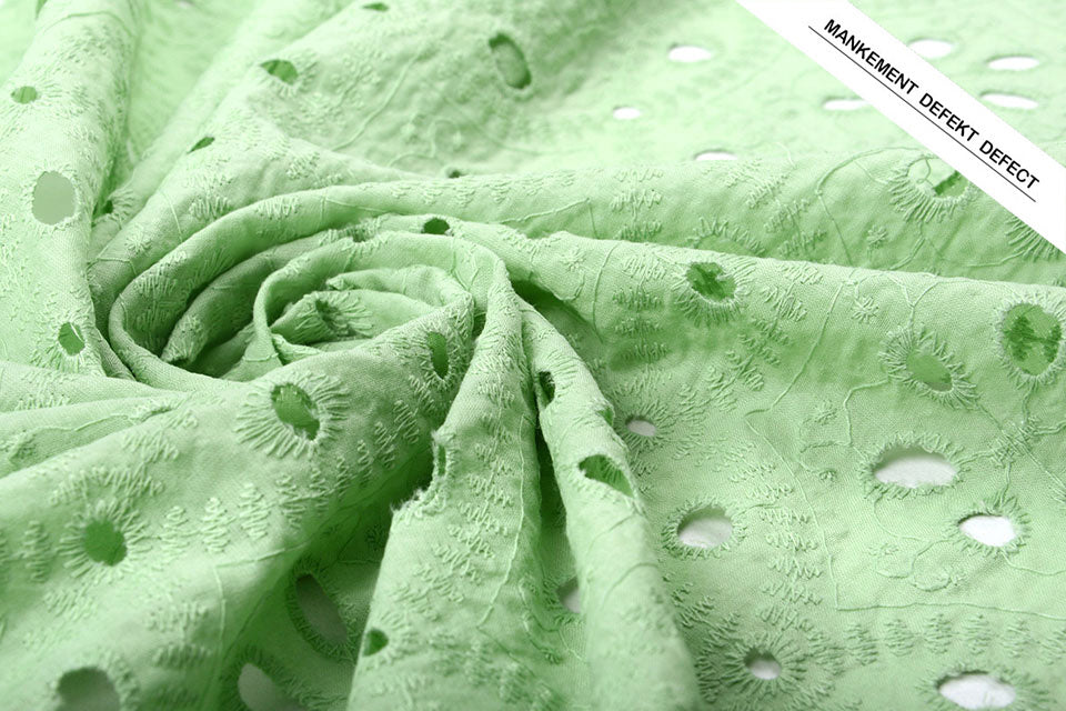 Embroidery Cotton Matunda Green - 100% Cotton, ± 130 cm, ± 100 gram/m²