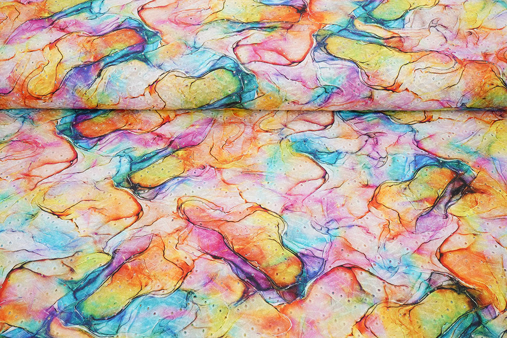 Embroidery Cotton Watercolor Pink textile image 4
