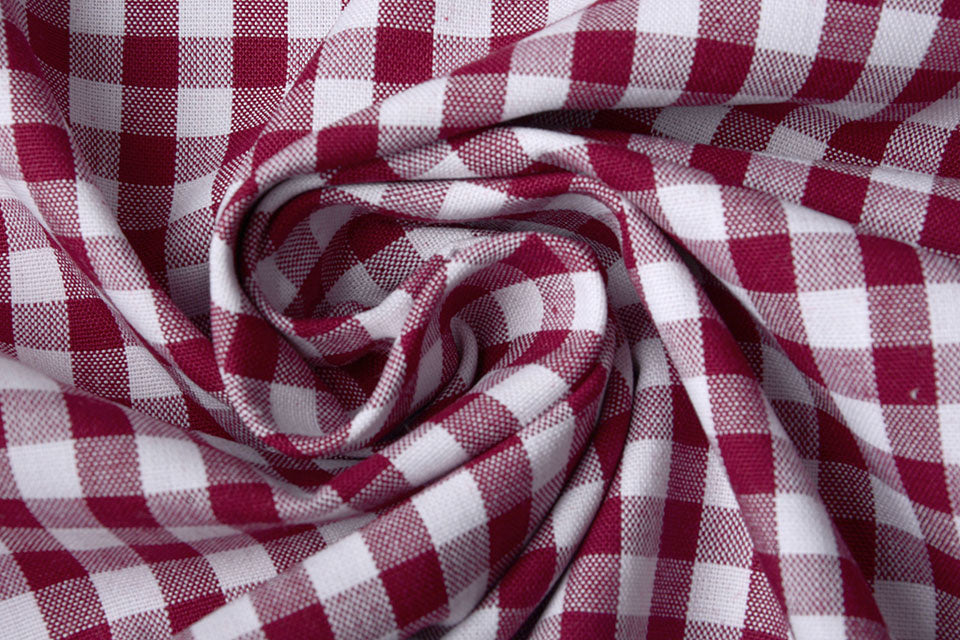 Gingham Check 8 MM Bordeaux secondary textile image