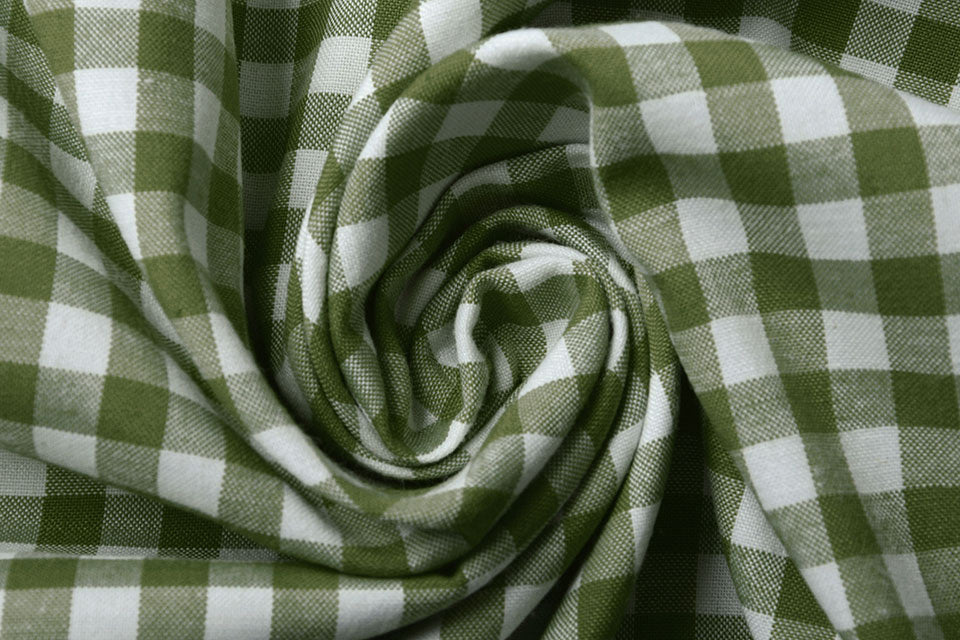 Gingham Check 8 MM Moss Green secondary textile image