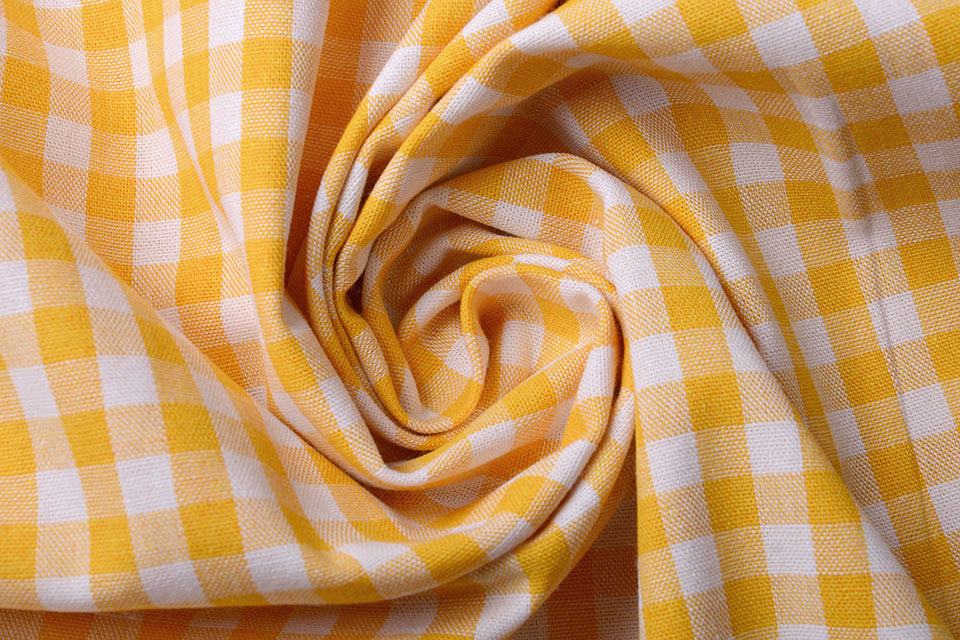 Gingham Check 8 MM Yellow secondary textile image
