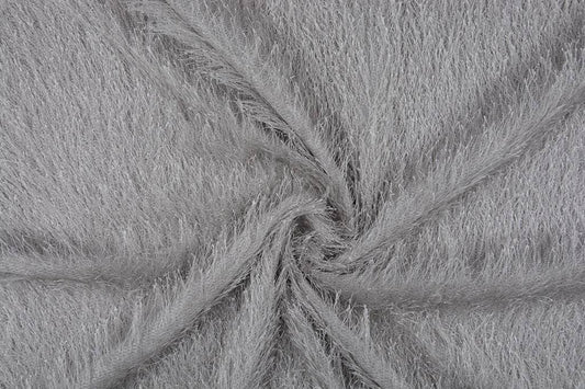 Hairy Party Fabric Silver - 100% Polyester, 147 cm, ± 165 gram/m²