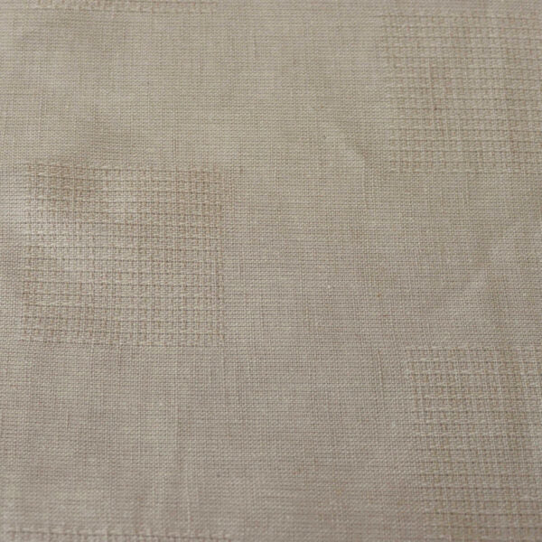 Cotton Linen Openwork Blend - Cement textile image 2