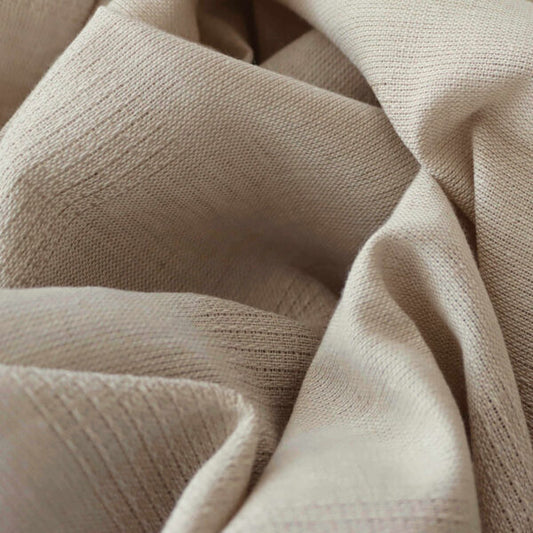 Cotton Linen Openwork Blend - Cement textile image 1