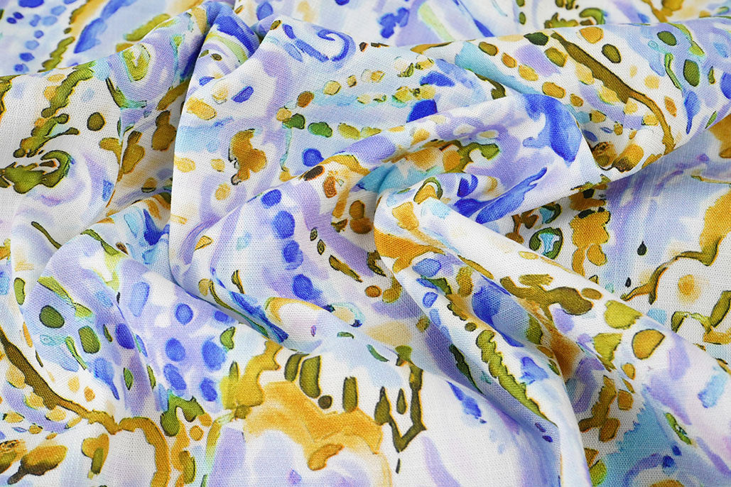 Linenlook Viscose Stretch Cilia Multi 1 - 97% Viscose 3% Elastane, ± 140 cm, ± 160 gram/m²