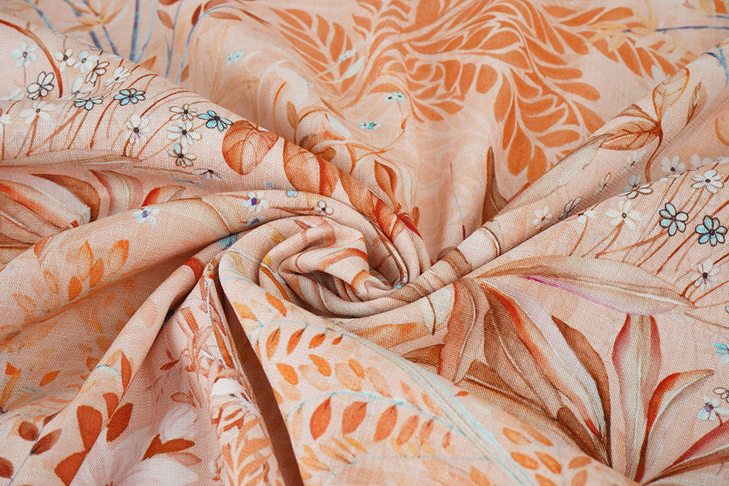 Linenlook Viscose Stretch Denise Salmon - 97% Viscose 3% Elastane, ± 140 cm, ± 160 gram/m²