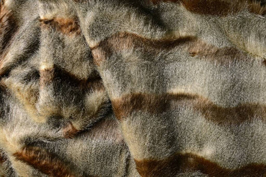 Melange Imitation Fur Brown - 100% Polyester, 150 cm, ± 360 gram/m²