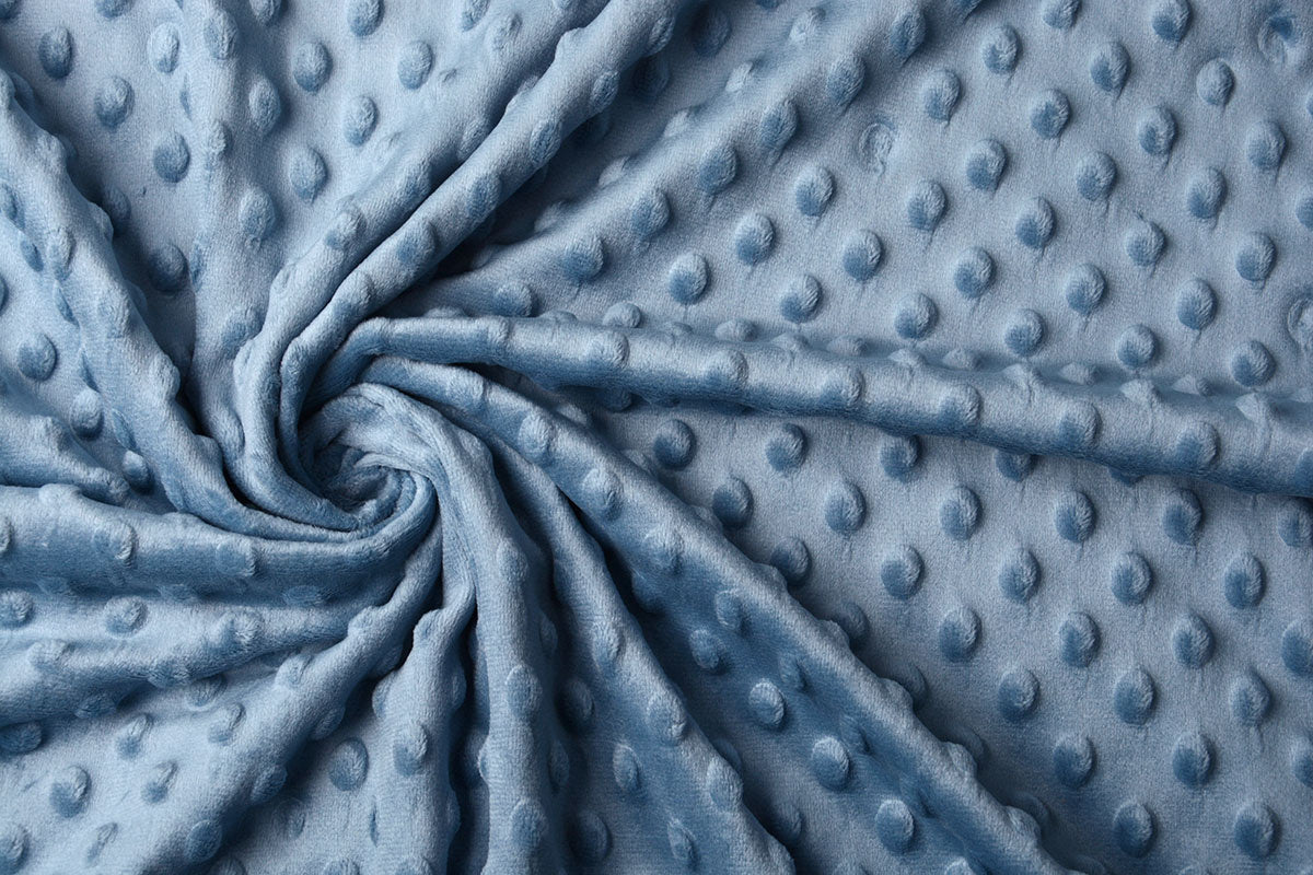 Minky Fleece Blue Jeans - 100% Polyester, ± 150 cm, ± 260 gram/m²