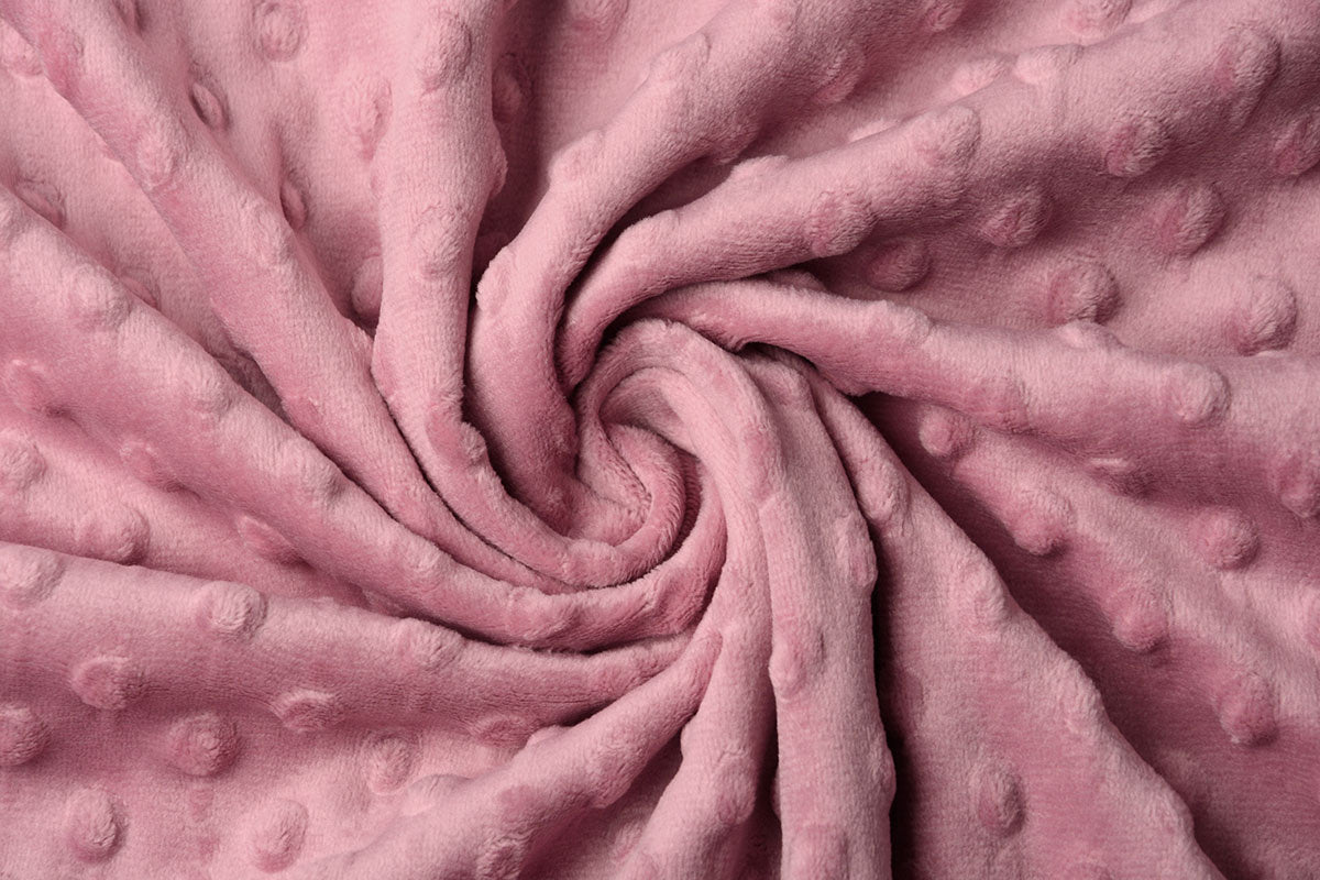 Minky Fleece Dark Old Pink - 100% Polyester, ± 150 cm, ± 260 gram/m²