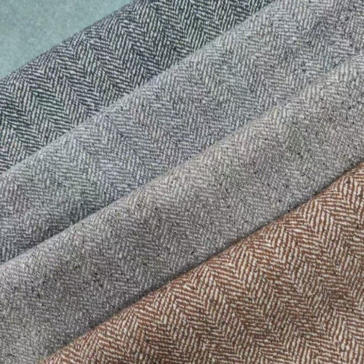 Multicolour Polyester Rayon Stretch Herringbone Fabric textile image 2