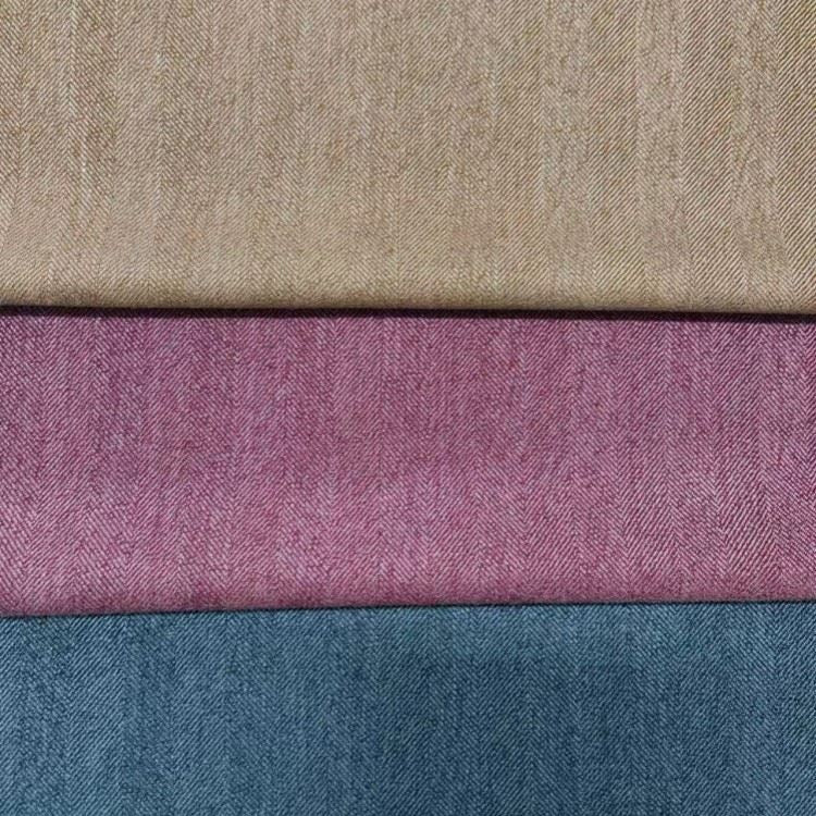 Polyester Rayon Stretch Herringbone Fabric textile image 2