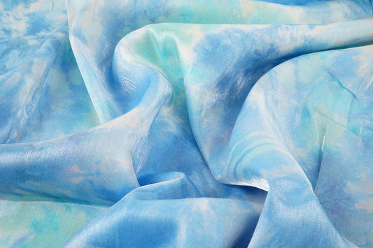 Silky Viscose Hayley Blue - 85% Viscose 15% Polyester, ± 145/150 cm, ± 85 gram/m²