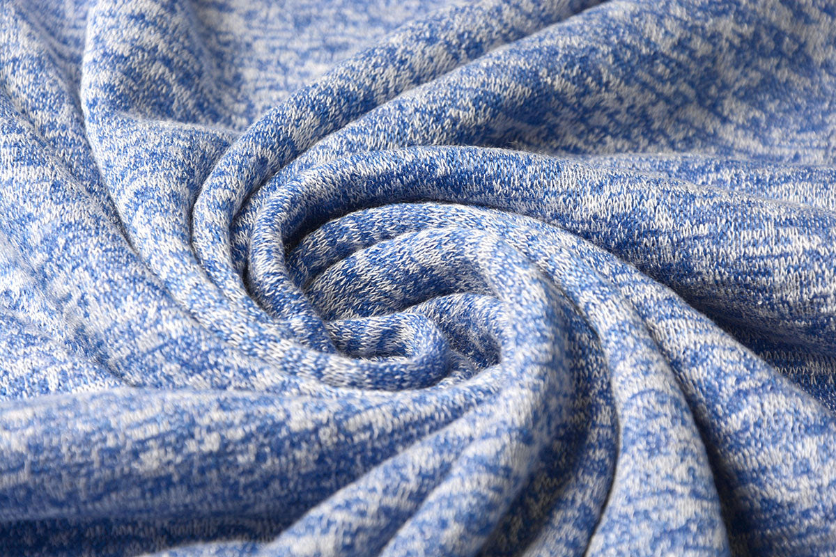 Summer Jersey Blue Melange - 80% Polyester 20% Viscose, ± 150 cm, ± 175 gram/m²