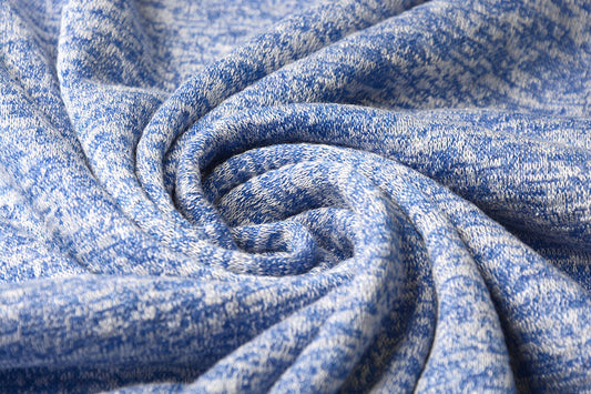 Summer Jersey Blue Melange - 80% Polyester 20% Viscose, ± 150 cm, ± 175 gram/m²