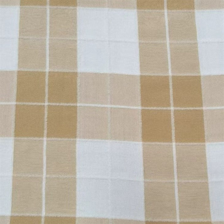 Polyester Rayon Chenille Check Fabric textile image 2