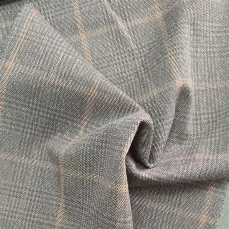Polyester Rayon Stretch Yarn-dyed Check Suit Fabric textile image 2
