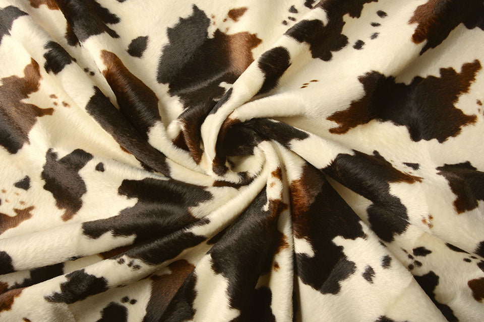 Velboa Cowprint Brown - 100% Polyester, ± 140/150 cm, ± 250 gram/m²