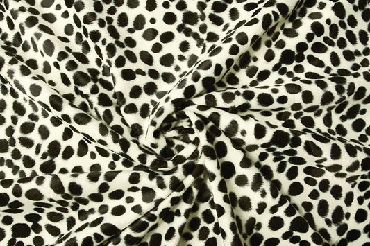 Velboa Dalmatier Off-white-black - 100% Polyester, ± 140/150 cm, ± 250 gram/m²