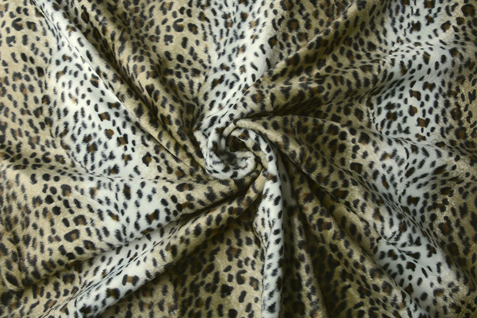 Velboa Litlle Panterprint - 100% Polyester, ± 140/150 cm, ± 250 gram/m²