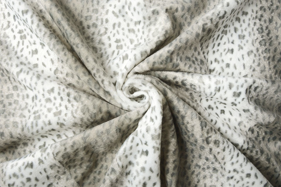 Velboa Panterprint Grey - 100% Polyester, ± 140/150 cm, ± 250 gram/m²