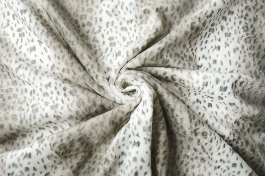Velboa Panterprint Grey - 100% Polyester, ± 140/150 cm, ± 250 gram/m²
