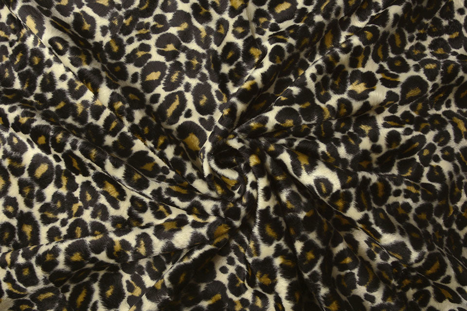 Velboa Small Panterprint - 100% Polyester, ± 140/150 cm, ± 250 gram/m²