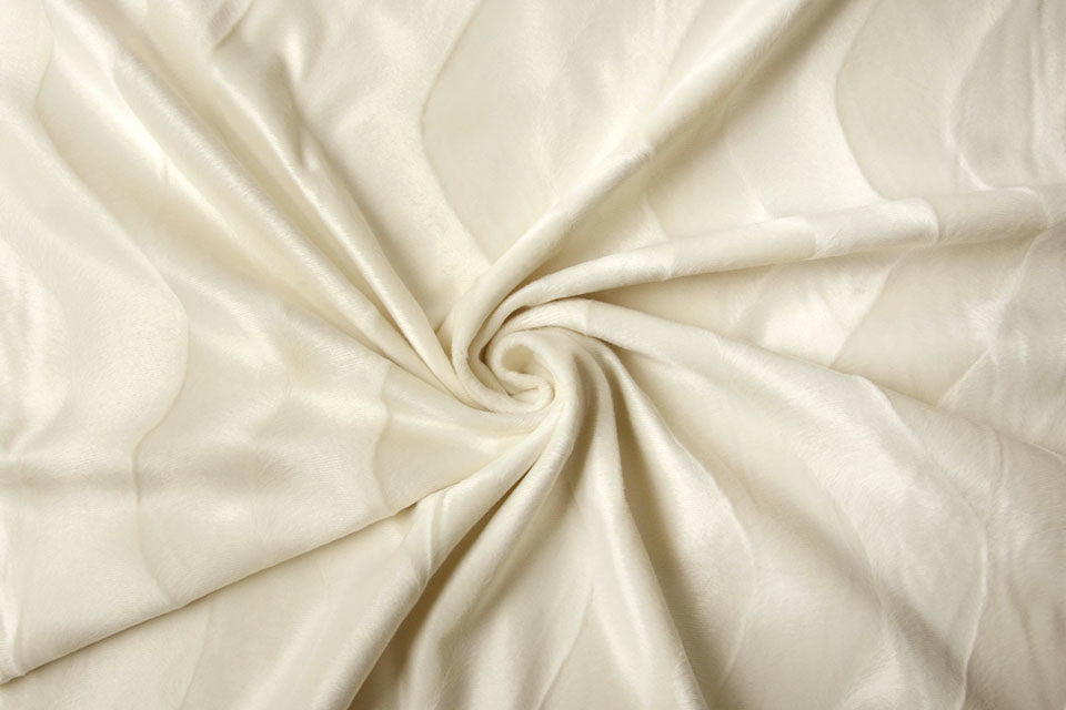 Velboa Uni Off-white - 100% Polyester, ± 140/150 cm, ± 250 gram/m²