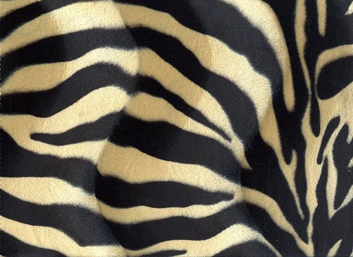 Velboa Zebraprint Black-sand - 100% Polyester, ± 140/150 cm, ± 250 gram/m²