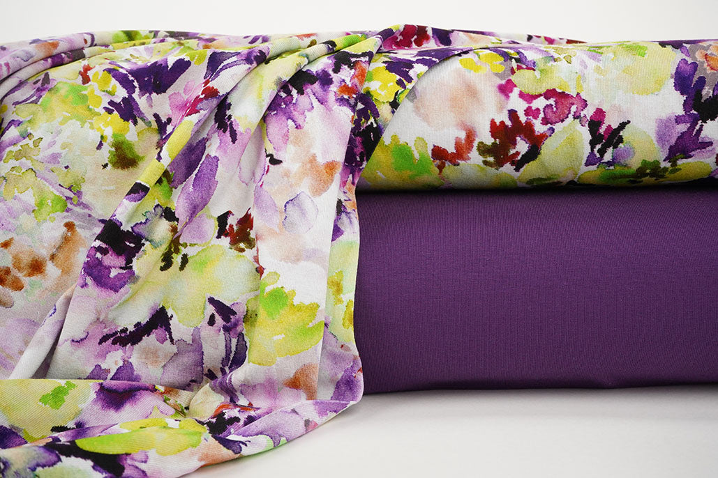 Viscose Jersey Flowers Greetje Multi-1 secondary textile image