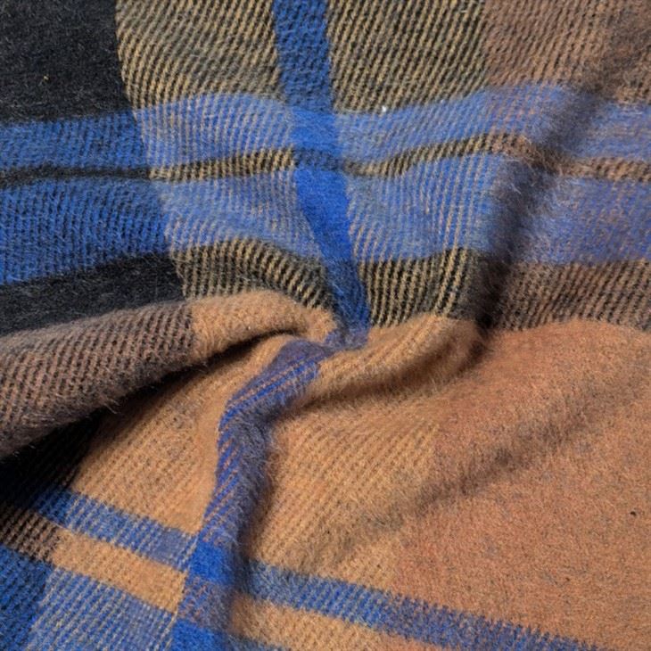 Wool Like Plaid Fabric textile image 2